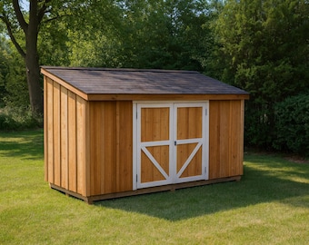 10x20 Storage Lean to Shed Plans - PDF Download