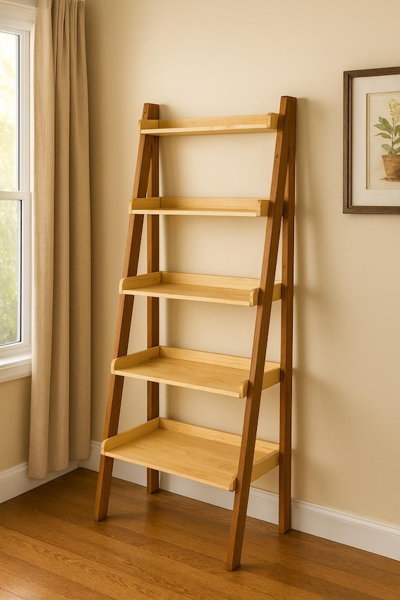 DIY Leiter Regale Pläne - Einfache Holzregale Pläne - Schritt für Schritt Leiter Regale Bauanleitung - PDF Download