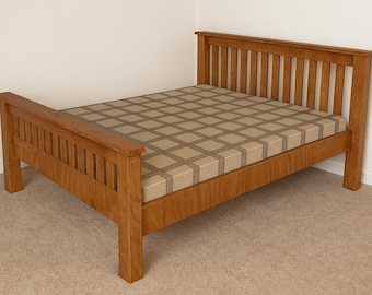 DIY Farmhouse Bed Frame Plans – Full Size (PDF Download)