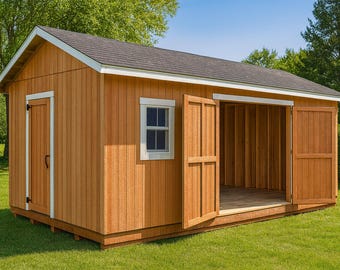 12x24 Gable Shed Plans - PDF Download