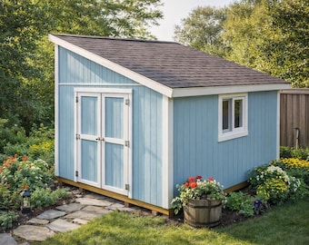 DIY 12x16 Lean to Shed Plans - Step by Step Garden Shed Plans - PDF Download