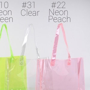  [Pack Of 2] Clear Tote Bags for Work, Beach, Stadium