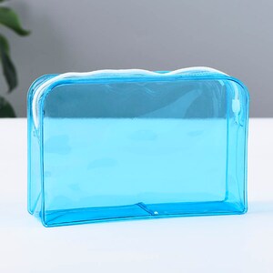Clear, Cosmetic, Make up, Beauty Organizer bag, 2 sizes, 18x12x5cm, 22x16x6cm, Multicolor, clear beauty organizer, set of 2 cosmetic bag image 5