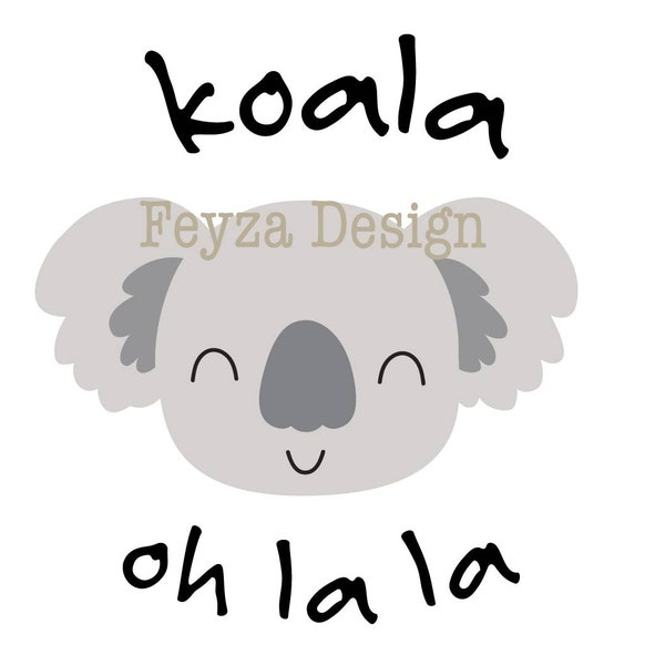 Koala Oh La La SVG - sehr süße Koala-Design