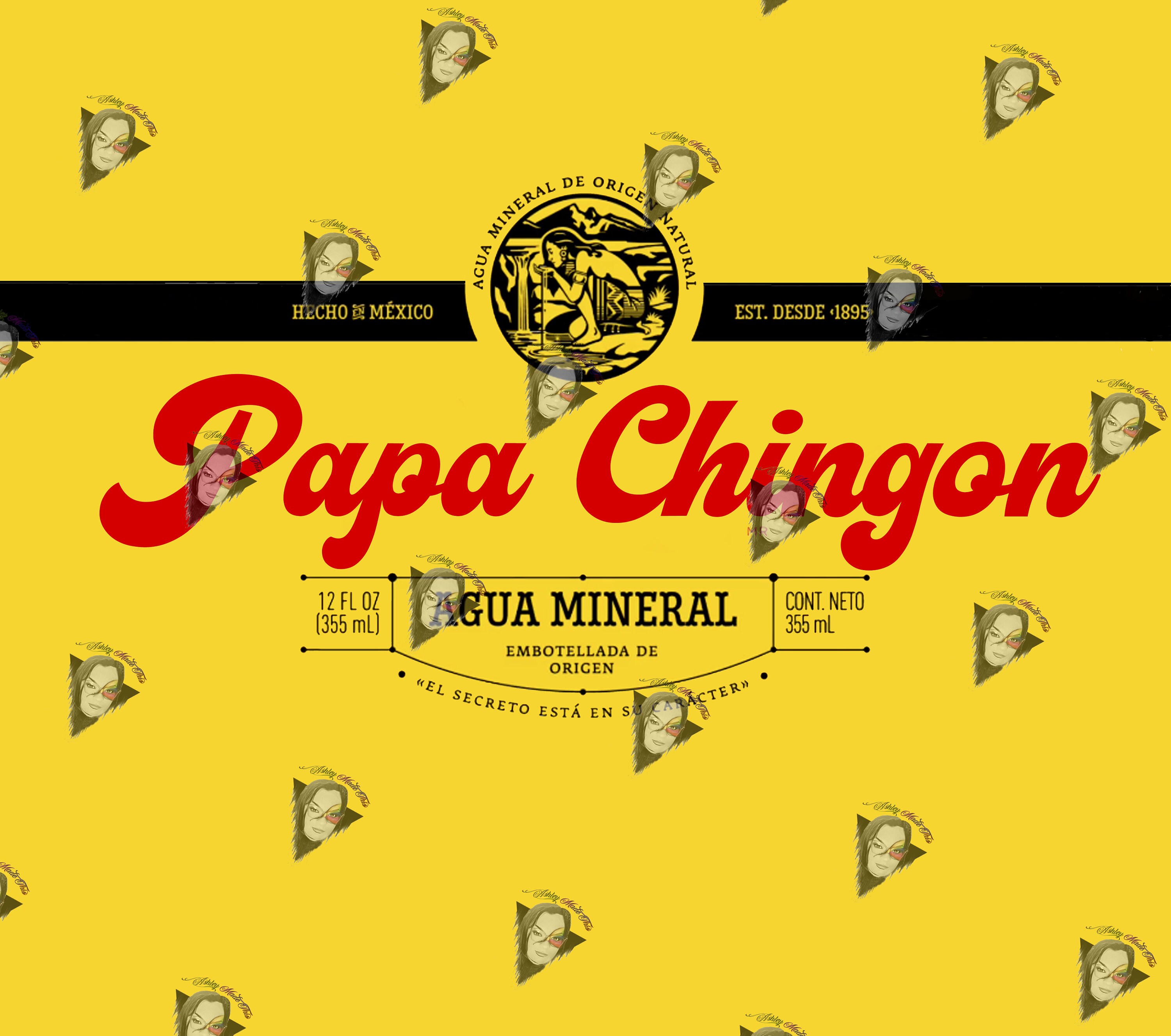 topo chico mineral water | papa mas chingon | digital design | 20oz tumbler | agua | mexico | espanol | dia de papa| father's day | gifts