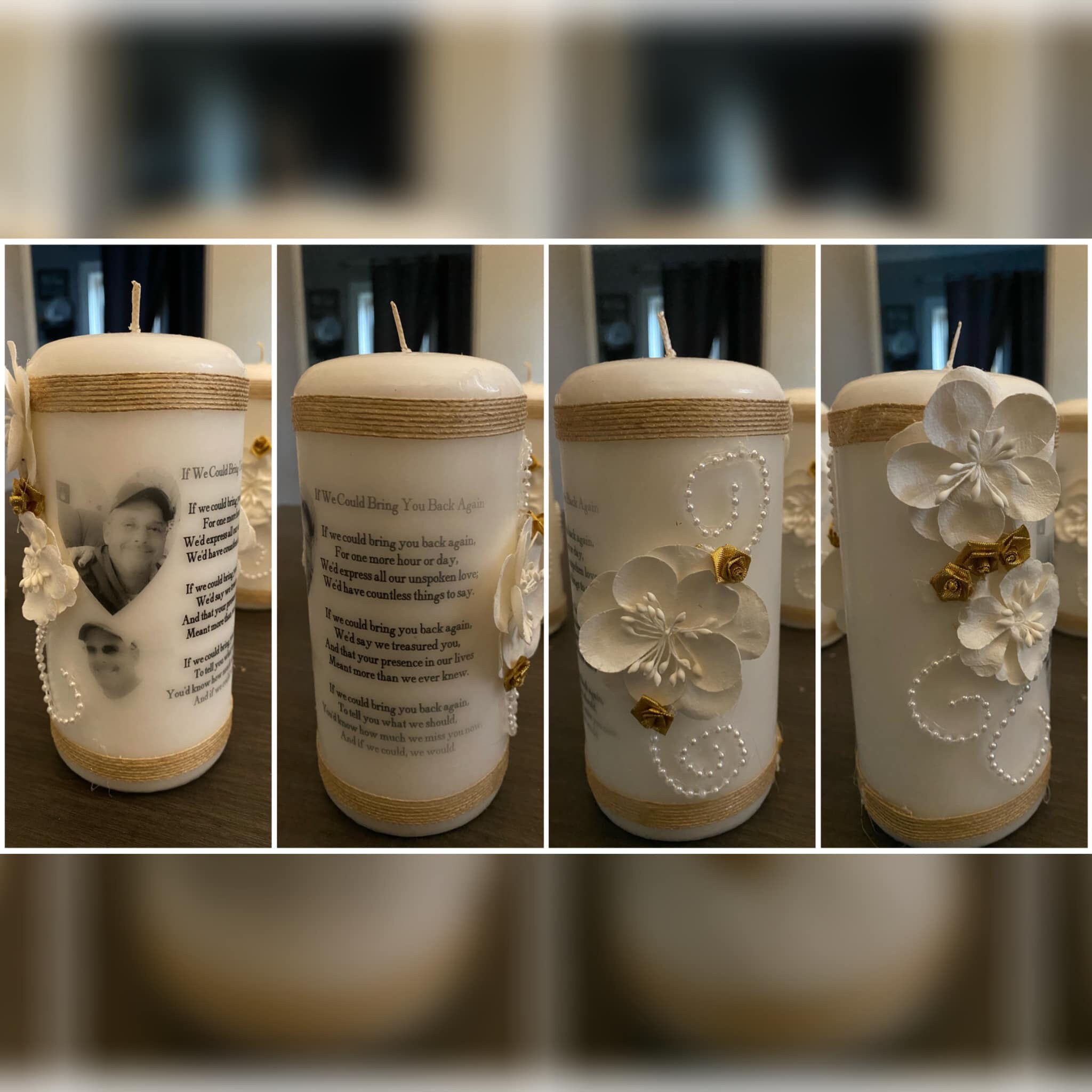 Memorial Candle for lost loved one Etsy