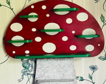 Mushroom Crystal Display Shelf