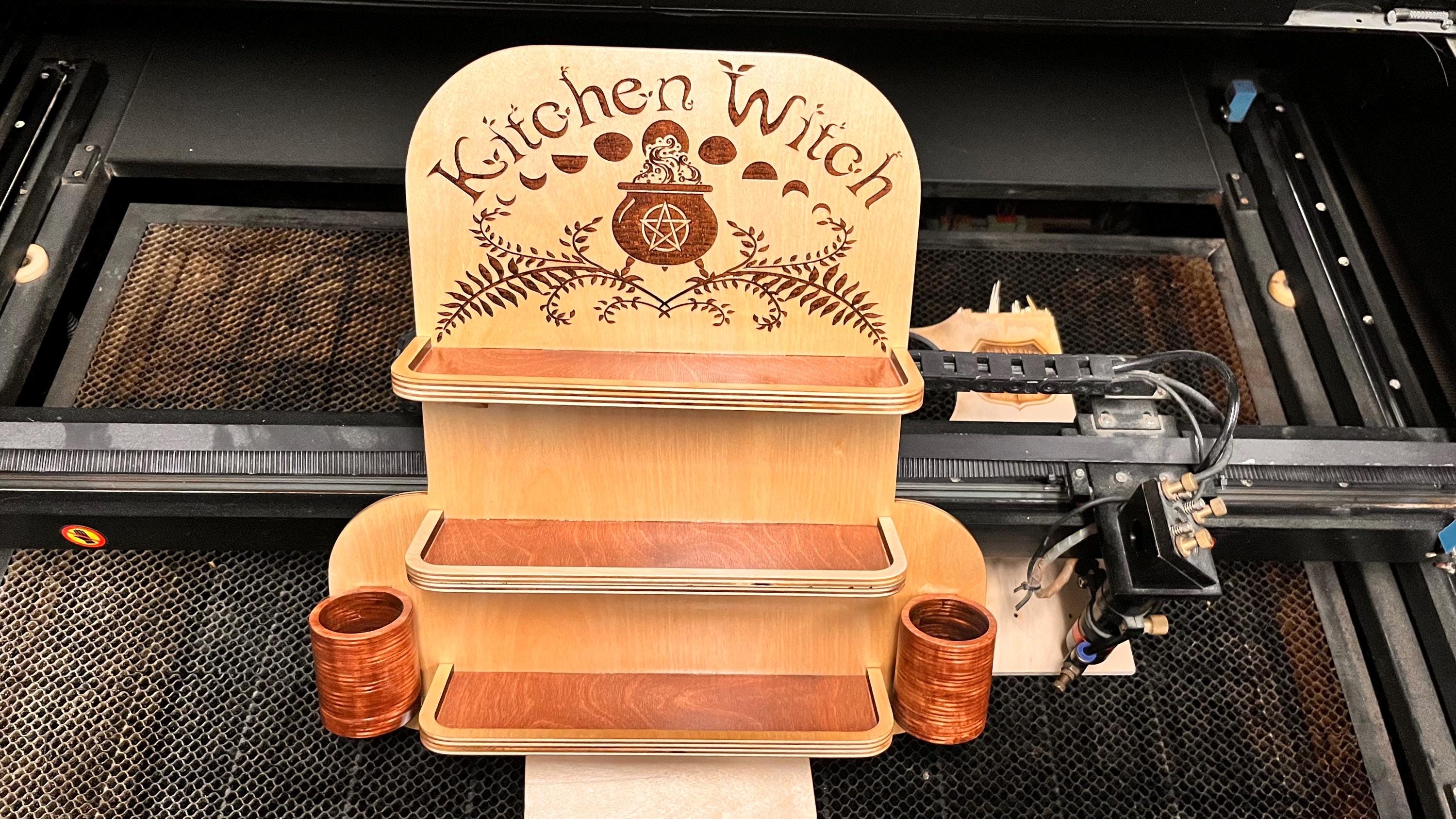 Kitchen Witch Wall Mounted Spice Rack - Etsy