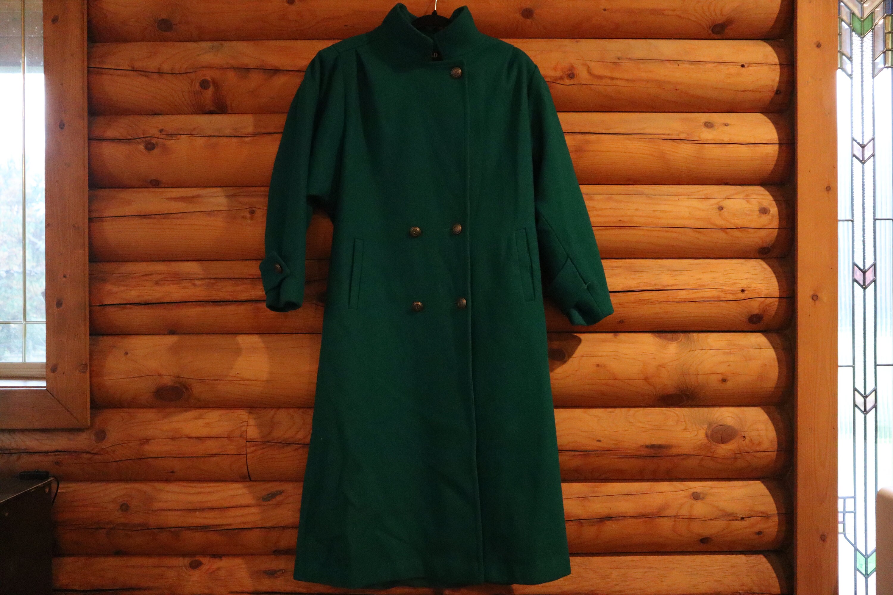 Vintage 1980's Jofeld Brand Green Wool Blend Trench Coat - Etsy Vintage 1980's Jofeld Brand Green Wool Blend Trench Coat - Etsy