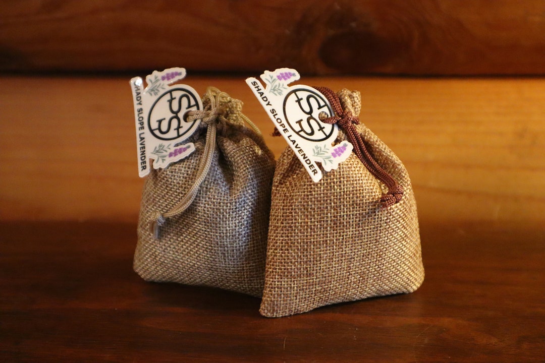 Shady Slope Lavender Burlap Sachets set of 2 Etsy