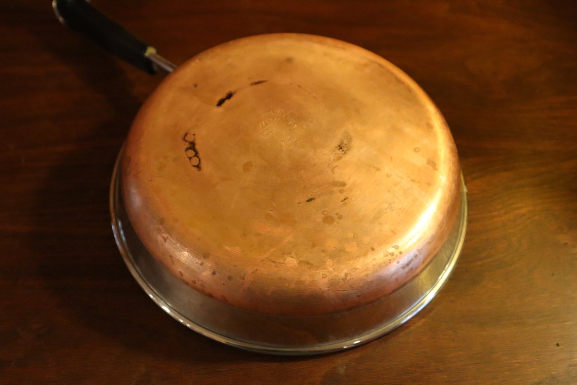 Vintage Copper Bottom Revere Ware 9 Frying Pan Etsy