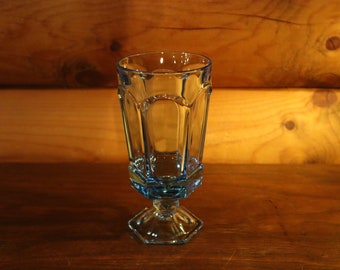 Vintage Fostoria Virginia Light Blue Footed Iced Tea Glass - Replacement