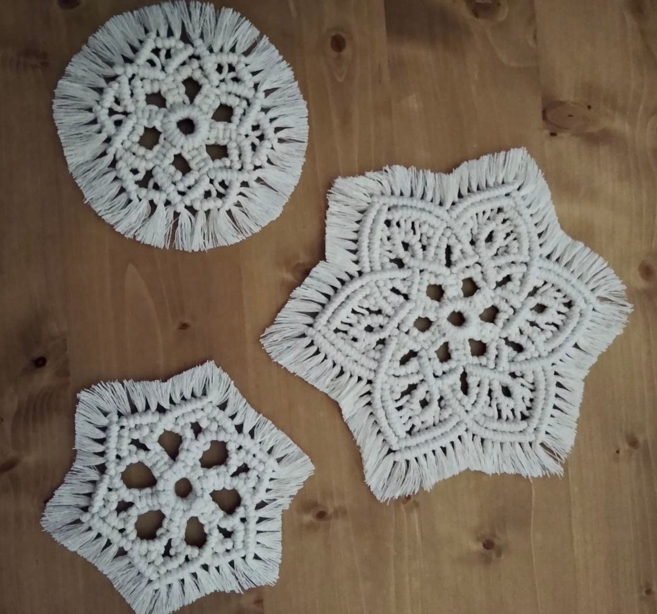 Macrame Placemat Mandala Placemat Cotton Coaster Mandala Etsy Ireland