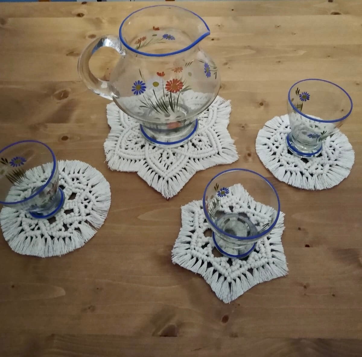 Macrame Placemat Mandala Placemat Cotton Coaster Mandala Etsy Ireland