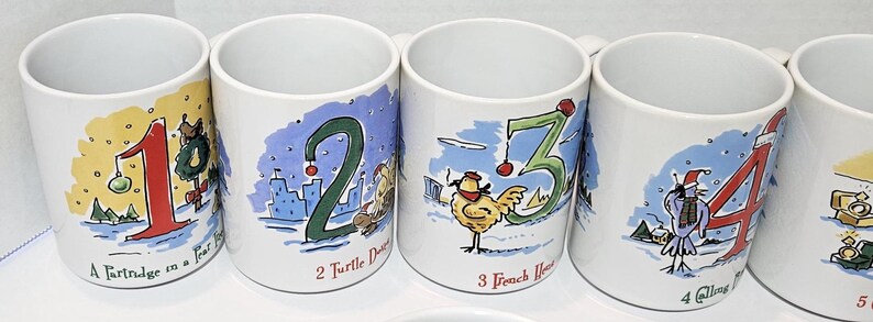 Twelve Days of Christmas Cups Mugs image 4