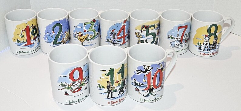 Twelve Days of Christmas Cups Mugs image 3