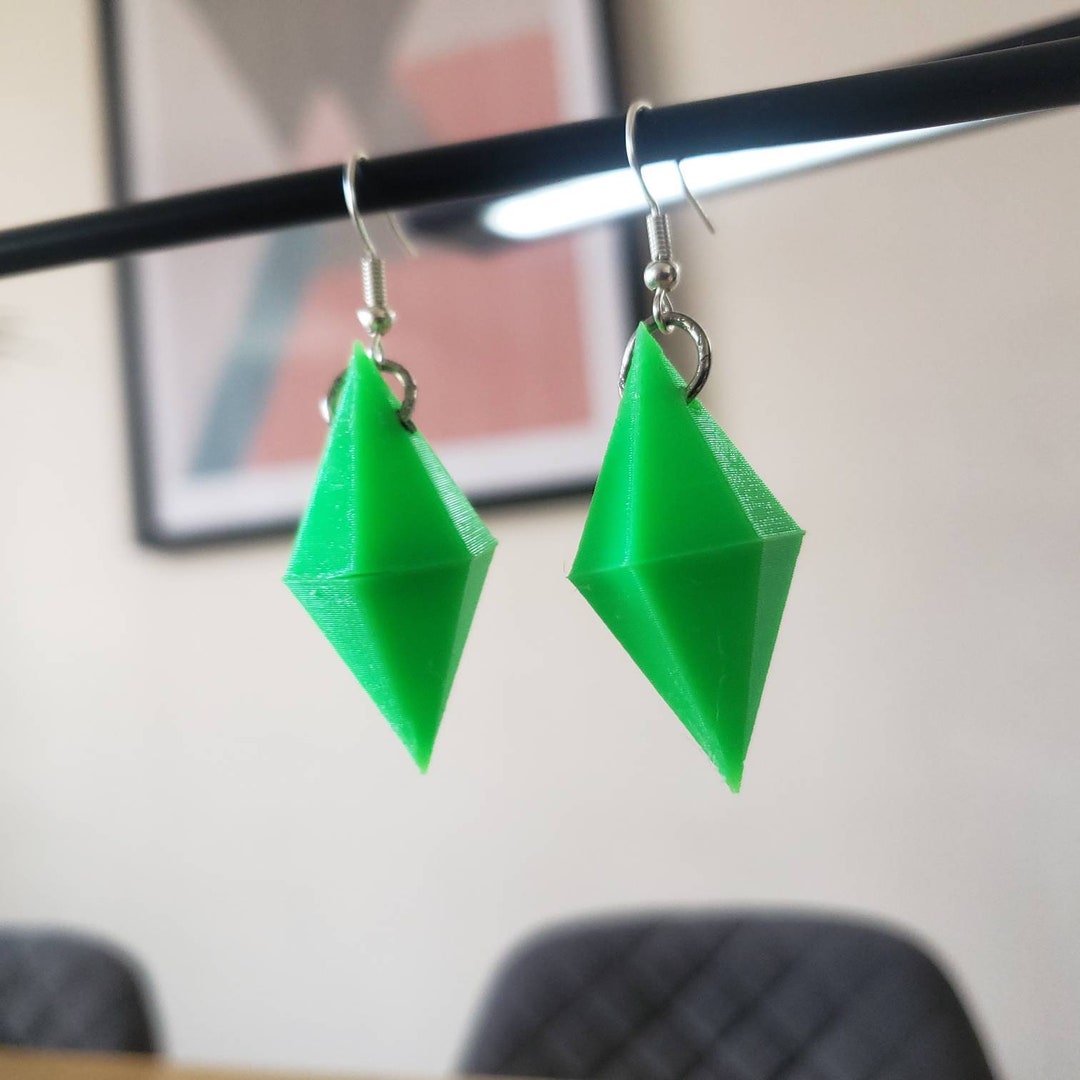 Plumbob Earrings sims Etsy