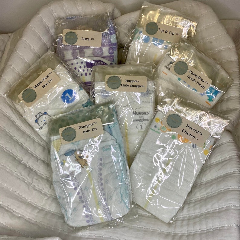 Size One Budget Friendly Diaper Bundle Diaper Samples Baby Etsy