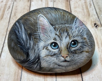 Custom Cat Portraits on Natural Stone