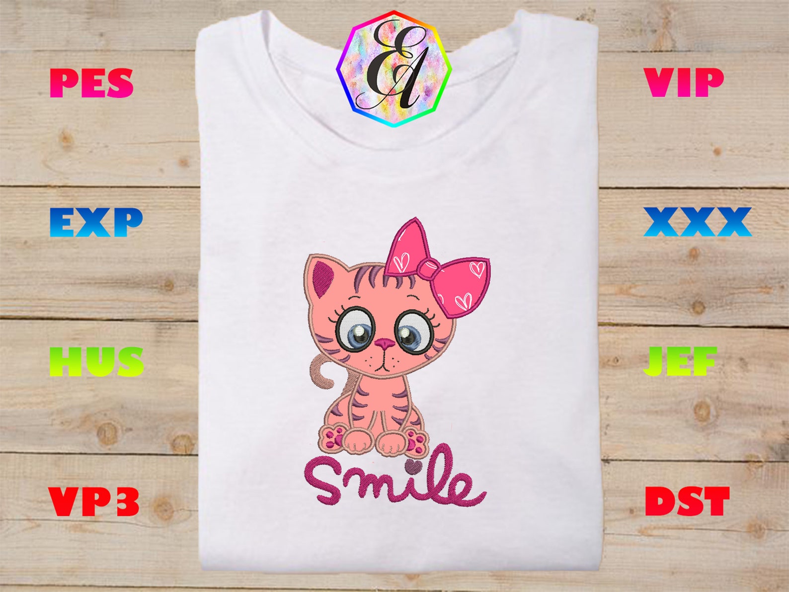 Cute cat embroidery design pink cat embroidery applique  etsy Cute cat embroidery design pink cat embroidery applique  etsy