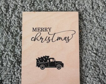 Holz Postkarte Weihnachten Geschenk