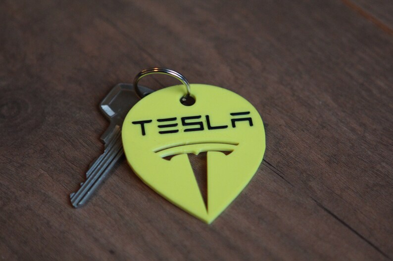 Tesla Keychain 3D Printed Free Shipping Etsy
