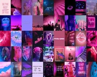 wallpapers Blue Neon Blue Aesthetic Bedroom Ideas aesthetic pictures etsy