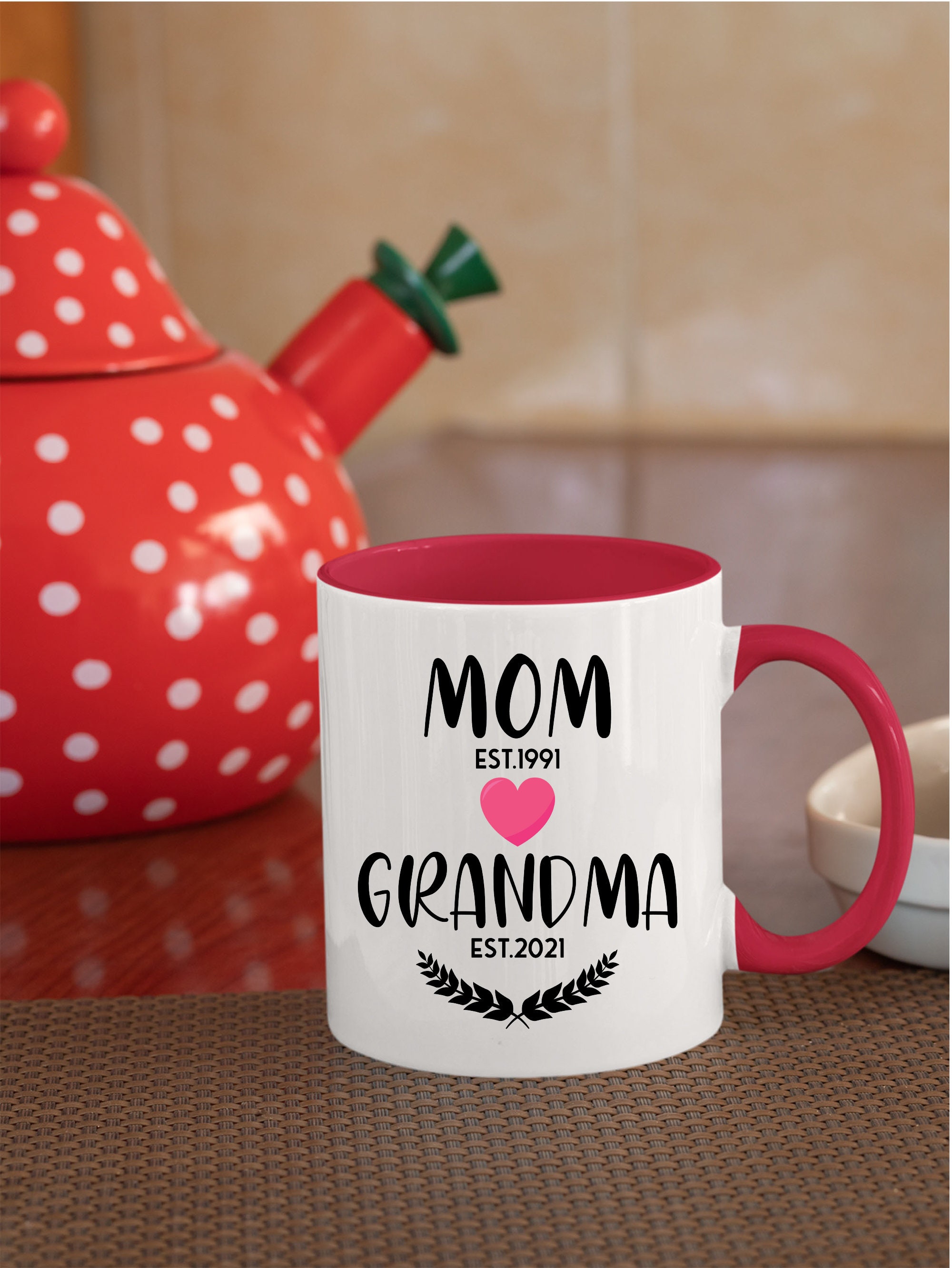 New Grandma Mug Grandma Est Mug Gift For Grandma Mom Est Etsy