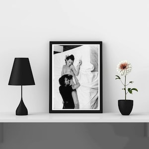 Póster de Kate Moss y Johnny Depp, lienzo para decoración de pared del hogar (sin marco)