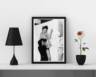 Kate Moss and Johnny Depp Poster Canvas Wall Art Home Decor (No Frame)