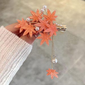 Ahornblatt Quaste Haarnadel exquisite Haarnadel weiblich Erwachsene Seite Clip niedlichen Pony Entenschnabel Clip