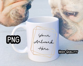 French Bulldog Mug mockup, Dog Mug Mockup, Digital Download Mug Mockup, blank mug, mock ups, mug mockups, white cup mock up 11 oz
