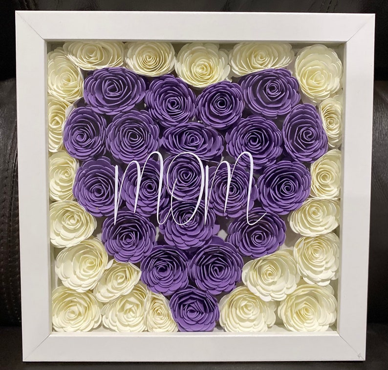 Birthday Gift Personalized Shadow Box Flower Shadow Box Etsy
