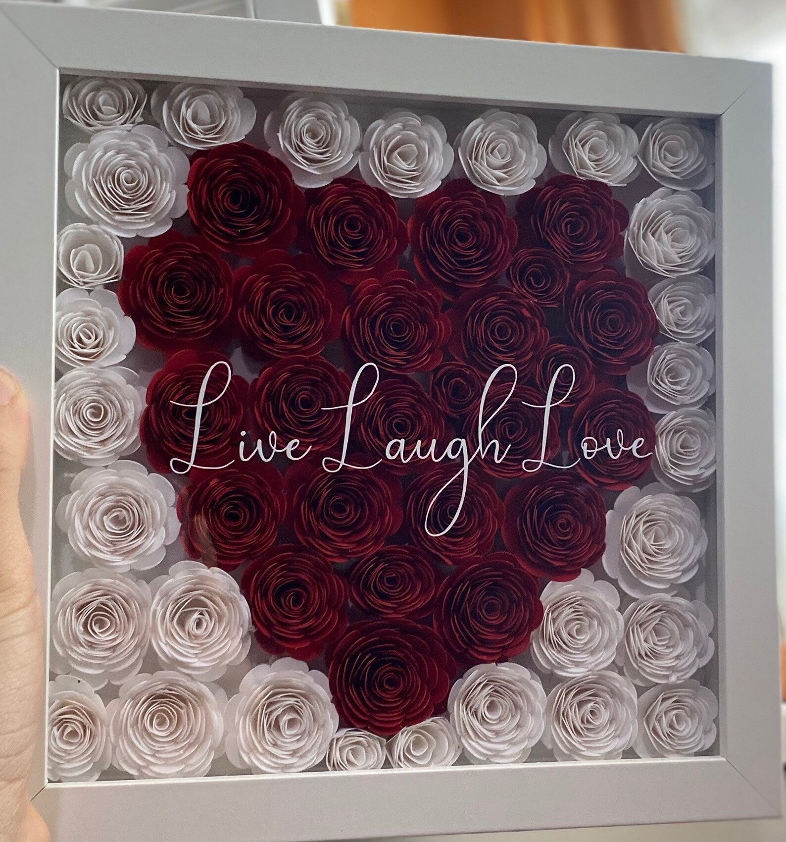 Birthday Gift Personalized Shadow Box Flower Shadow Box Custom Shadow