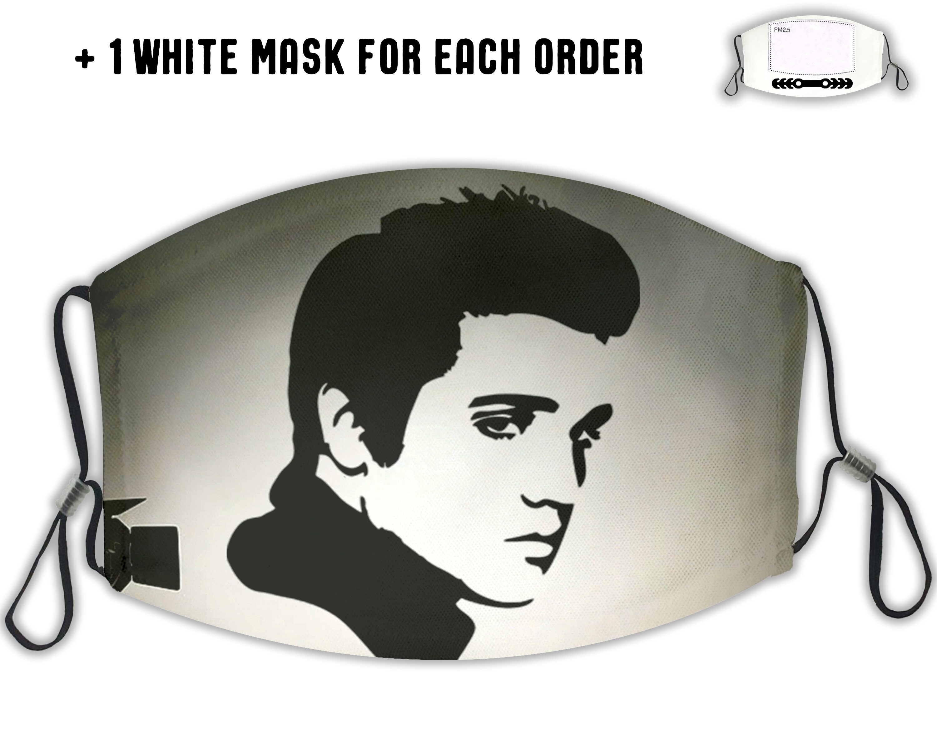 Elvis Presley Face Mask Gift Idea For Rock And Roll Music | Etsy
