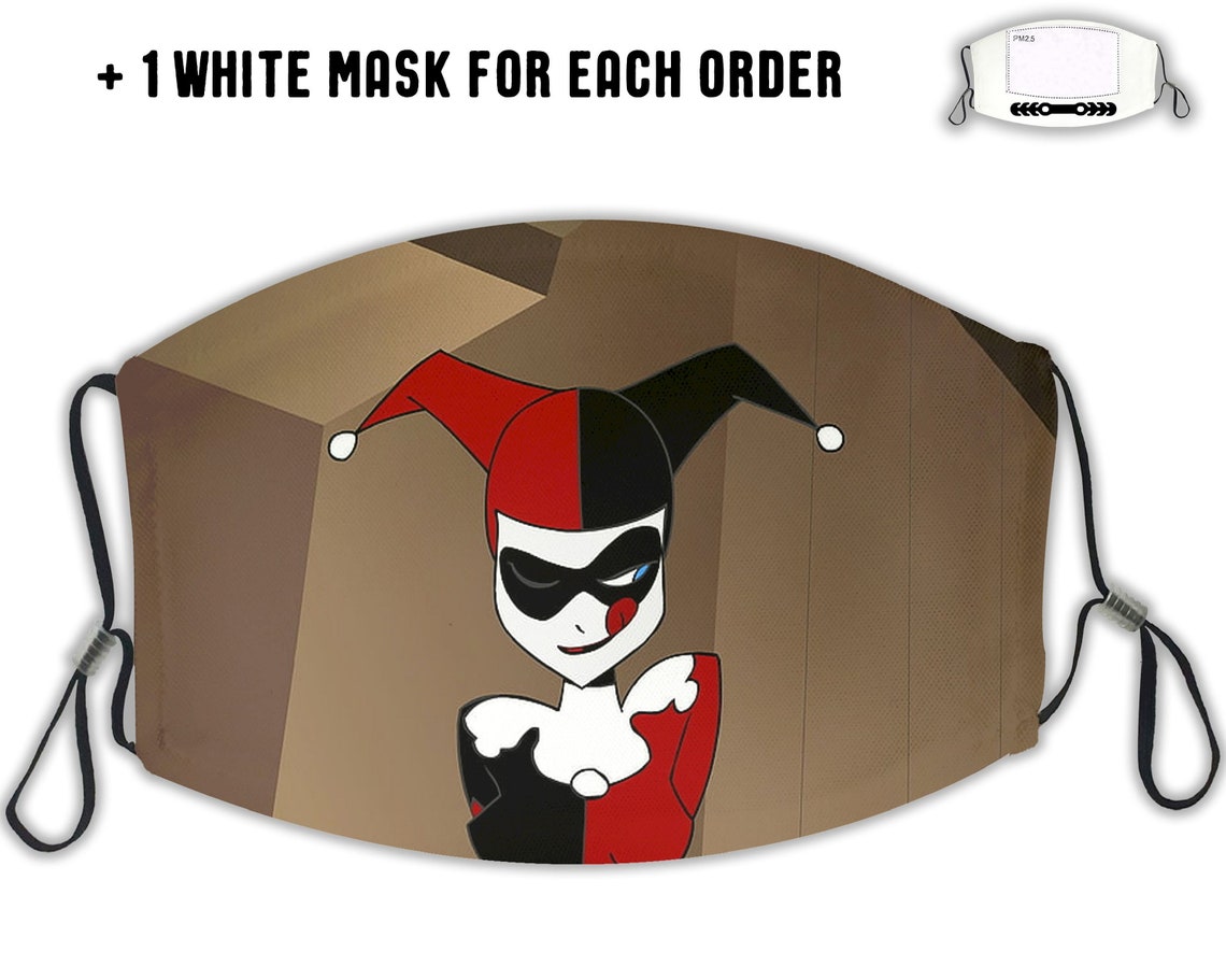 Harley Quinn Harlequin Face Mask Gift Ideas For DC Comics Fan Etsy