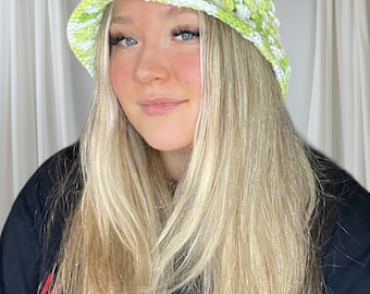 Handgemaakte gehaakte katoenen vissershoed: Y2K boho-zomerstijl