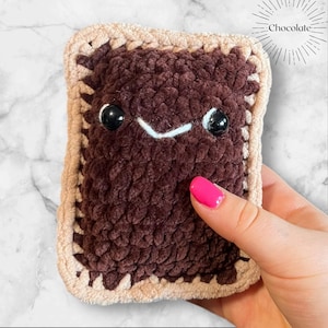 Handmade Crochet Pop-Tart Plushie | Kawaii Toaster Pastry Toy | Cute Food Plush | Kawaii Gift | Pocket Pal | Pastel Plushie | Yarn Pop Tart