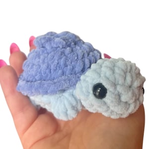 Handmade Crochet Blueberry Turtle Plushie – Amigurumi Fruit Turtle Toy – Soft Stuffed Animal – Cute Turtle Gift for Kids & Collectors