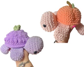 Crochet Fruit Turtle Plushie: Handmade Amigurumi Toy
