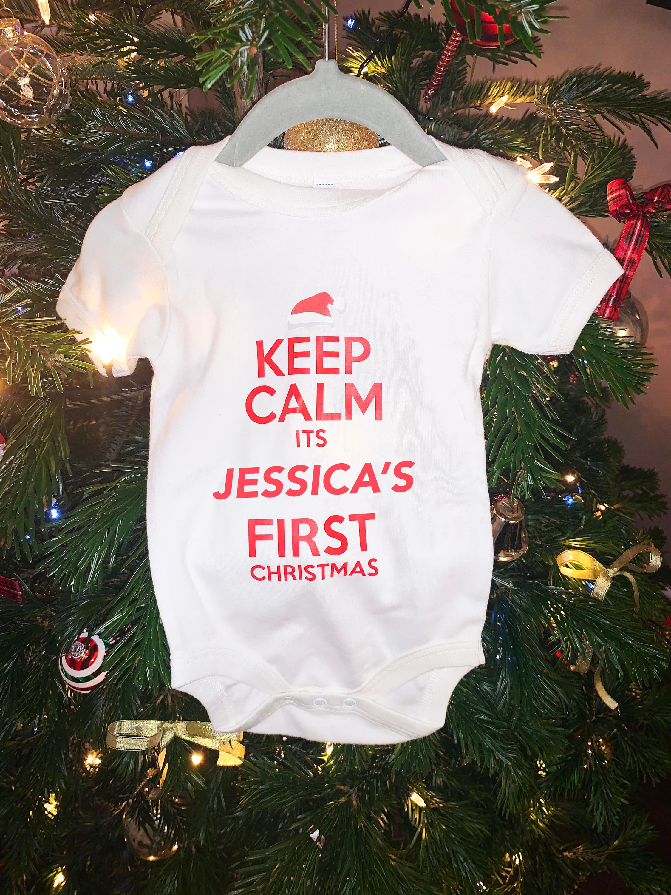 my first xmas baby grow