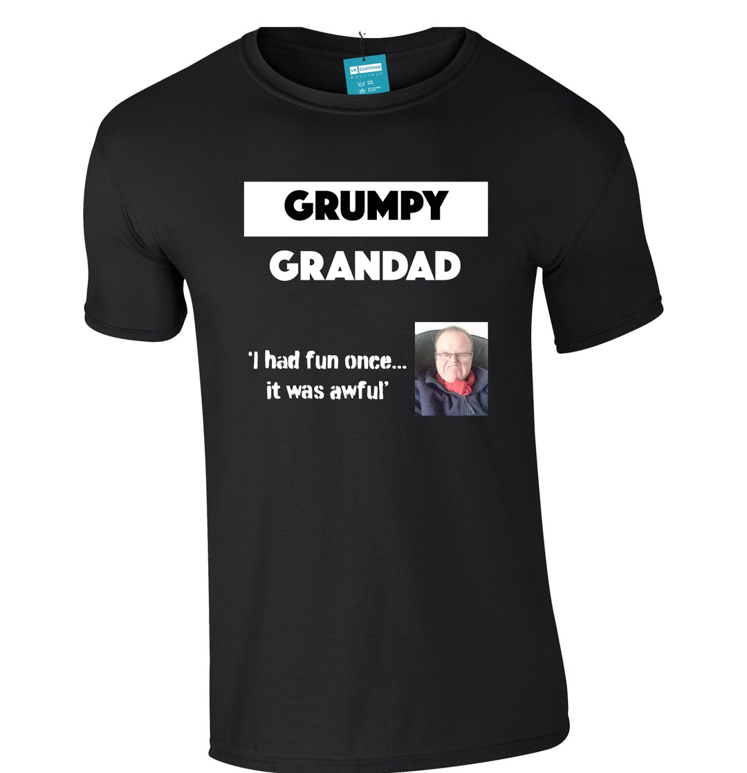 Grumpy Grandad T Shirt Worlds Best Grandad Gift for Grandad Unisex Adult Clothes All Sizes