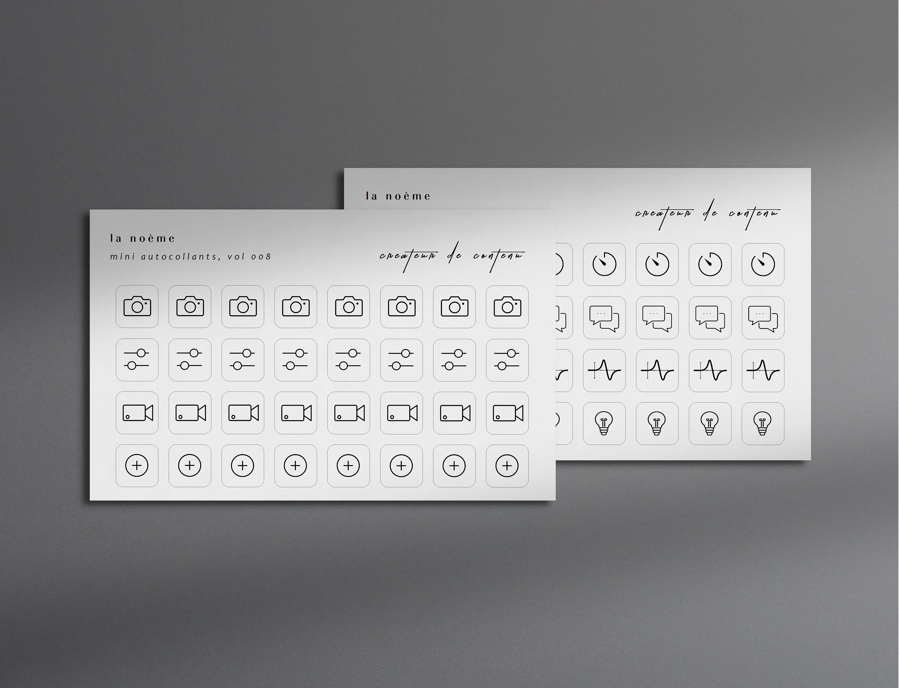 Mini Stickers, Vol 008 - Créateur de Contenu // Accessoires Planificateur Esthétique Minimal