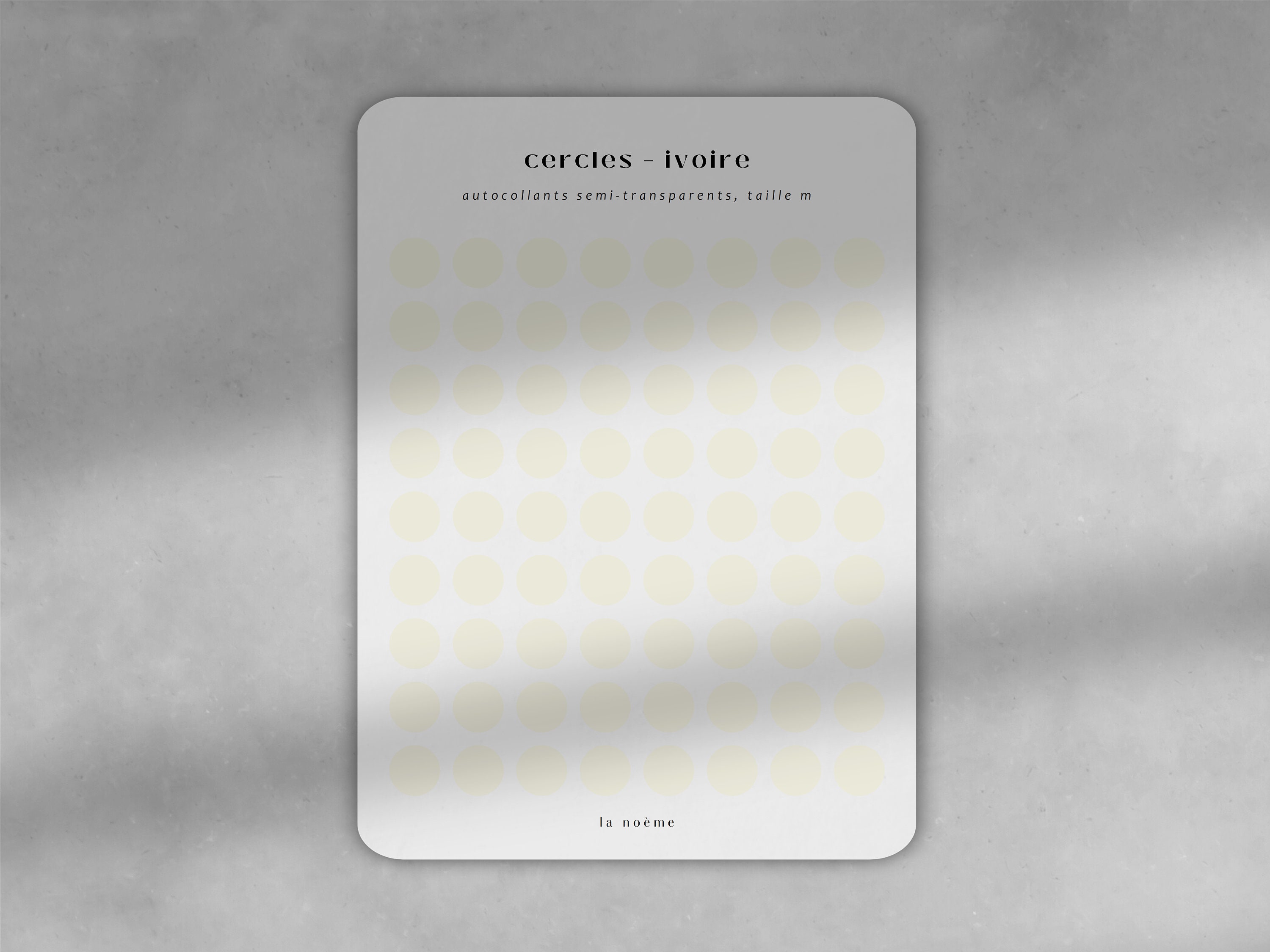 Autocollants à Points, Ivoire - Moyen // Accessoires de Planificateur Esthétique Minimal