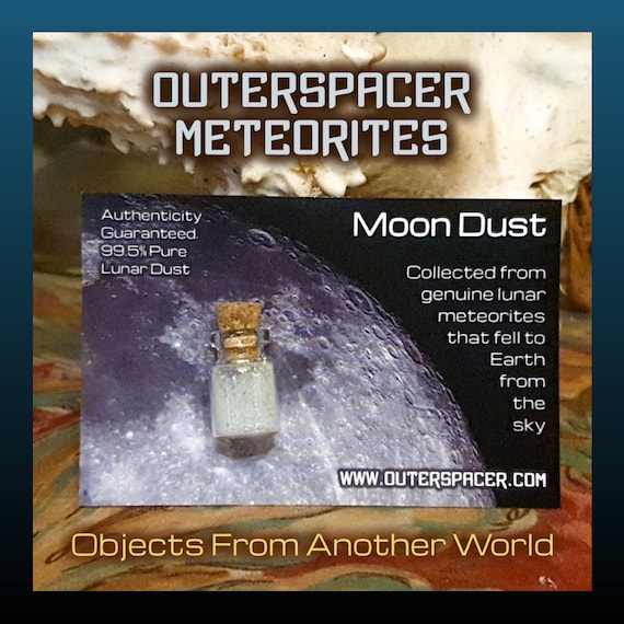 Authentic Lunar Meteorite Dust, Genuine Moon Dust Vial, Science