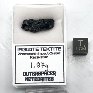 Irgizite (Irghizite) Tektite | 1 g Complete Individual | IMCA 5751 & GMA G10