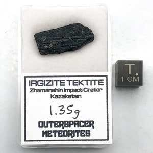 Irgizite (Irghizite) Tektite | 1.35g Complete Individual | IMCA 5751 & GMA G10