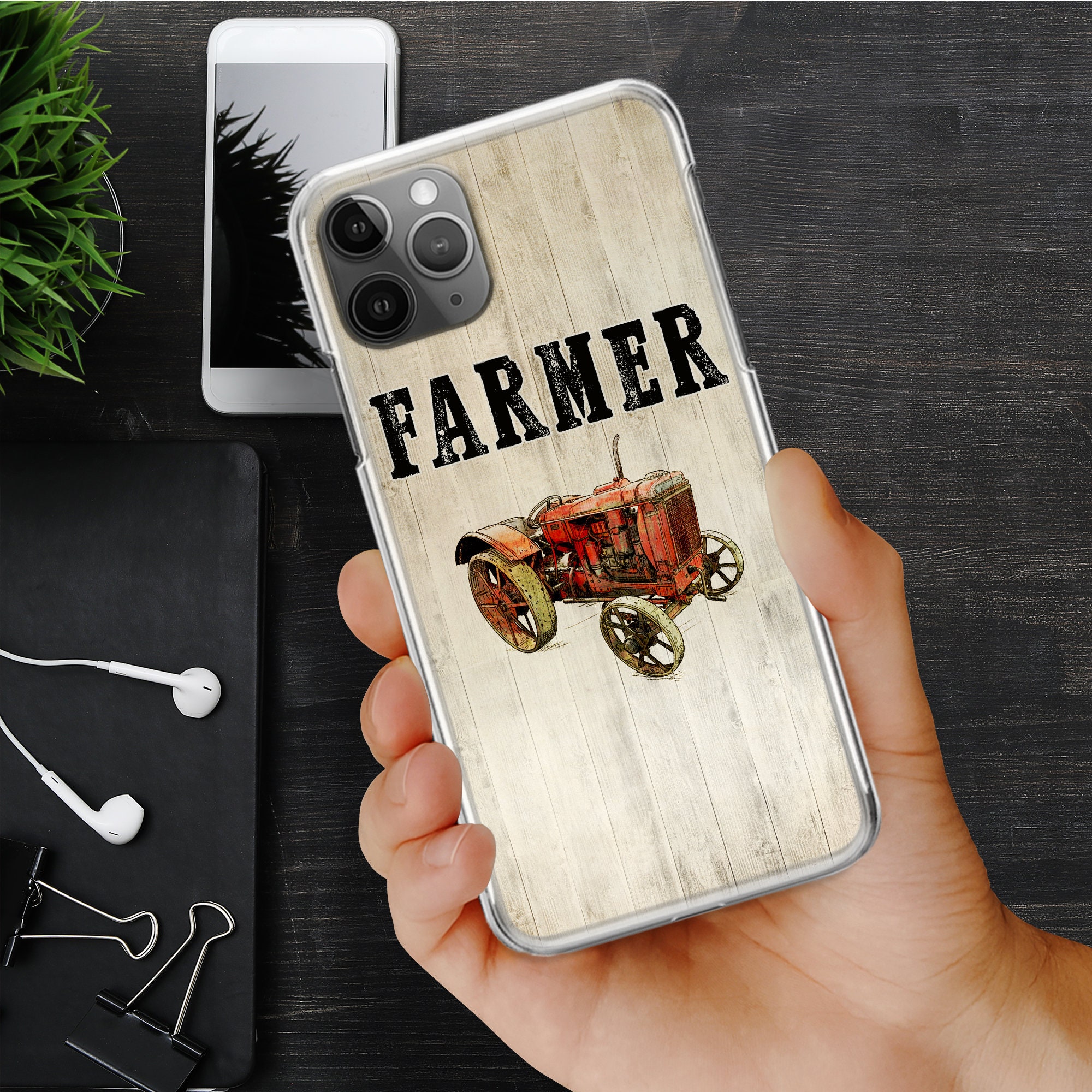 Retro Vintage Farmer Gifts Tractor Artwork Rustic Farming Etsy