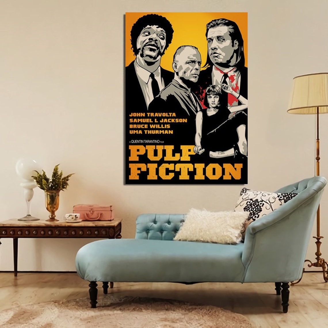 Pulp Fiction Movie Poster Canvas Painting Wall Art Poster Home Etsy