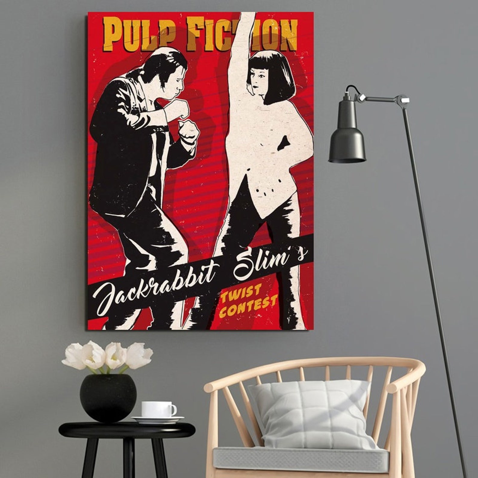 Pulp Fiction Movie Poster Canvas Painting Wall Art Poster Home Etsy